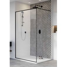 Radaway Modo New Black II Frame Walk-In ścianka prysznicowa 130 cm wolnostojąca czarny mat/szkło Frame 389134-54-56