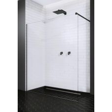 Radaway Modo New II Black Walk-In ścianka 130 cm czarny mat/szkło przezroczyste 389134-54-01