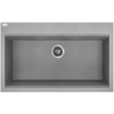 Laveo Tau zlewozmywak granitowy 80x50 cm szary SBT5108