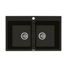 Oltens Gravan zlewozmywak granitowy 78x50 cm czarny 72400300