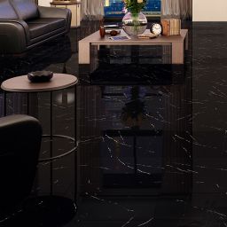 Ceramstic Mavros płytka podłogowa 60x60 cm czarny połysk