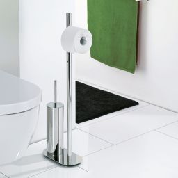 Kela Lucido stojak na papier toaletowy ze szczotką WC stal 22698