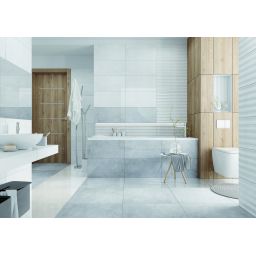 Ceramstic Harmigon Tundra Light Deco płytka ścienna 60x30 cm STR szary połysk