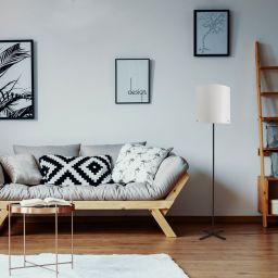 Rabalux Izander lampa stojąca 1x40W czarny/biały 74011