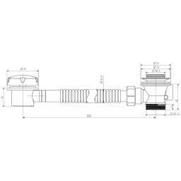 Aqualine zestaw odpływowy z korkiem automatycznym chrom TY1002