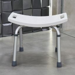 AWD Interior krzesło prysznicowe dla niepełnosprawnych biały/aluminium AWD02331411