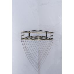 AWD Interior półka łazienkowa narożna złoto antyczne AWD02081706