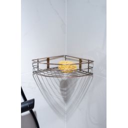 AWD Interior półka łazienkowa narożna miedziana AWD02081707