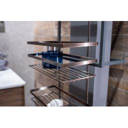 AWD Interior półka łazienkowa 25 cm podwójna miedziana AWD02081709