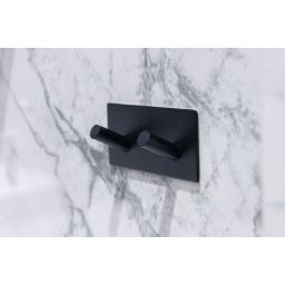 AWD Interior wieszak na ręcznik podwójny czarny AWD02091761