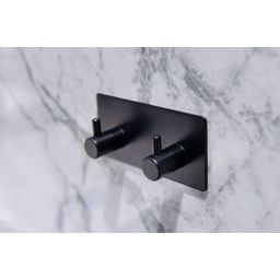 AWD Interior wieszak na ręcznik podwójny czarny AWD02091772