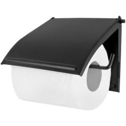 AWD Interior uchwyt na papier toaletowy z pokrywą czarny AWD02091780