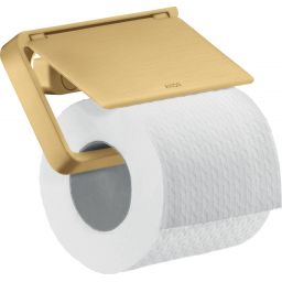 Axor Universal Softsquare uchwyt na papier toaletowy z pokrywą złoty optyczny szczotkowany 42836250