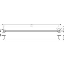 Axor drążek na ręcznik chrom 42880000