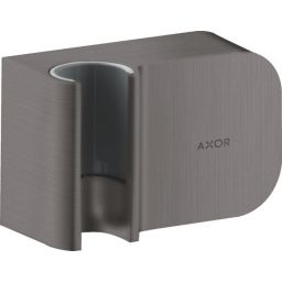 Axor One przyłącze kątowe z uchwytem Porter czarny chrom szczotkowany 45723340