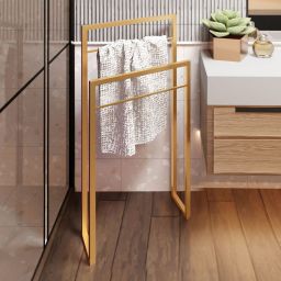 Baltica Design Aksel II Gold wieszak na ręczniki 60 cm stojący złoty