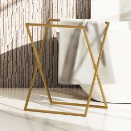 Baltica Design Birk Gold wieszak na ręczniki 60 cm stojący złoty