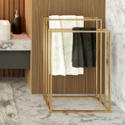 Baltica Design Geir Gold wieszak na ręczniki 60 cm stojący złoty