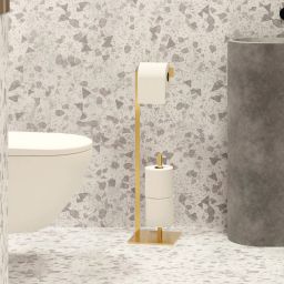 Baltica Design Siv Gold Plus stojak na papier toaletowy złoty