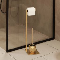 Baltica Design Keg Gold szczotka toaletowa stojąca złota