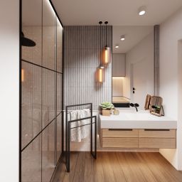 Baltica Design Aksel wieszak na ręczniki 50 cm stojący czarny