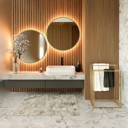 Baltica Design Geir Gold wieszak na ręczniki 60 cm stojący złoty