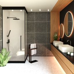 Baltica Design Ove II wieszak na ręczniki 60 cm stojący czarny