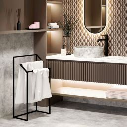 Baltica Design Leif II wieszak na ręczniki 60 cm stojący czarny