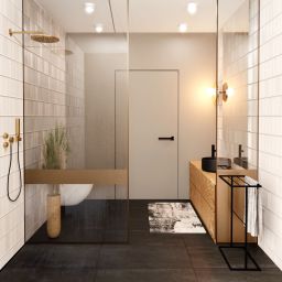 Baltica Design Narve wieszak na ręczniki 50 cm stojący czarny