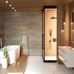 Baltica Design Kai III Gold wieszak na ręczniki 40x160 cm stojący drabina złoty