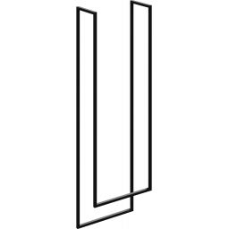 Baltica Design Widar IV wieszak na ręczniki wiszący czarny