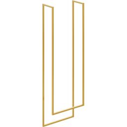 Baltica Design Widar IV Gold wieszak na ręczniki wiszący złoty