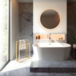 Baltica Design Frode II Gold wieszak na ręczniki 60 cm stojący złoty