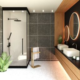 Baltica Design Ove II Gold wieszak na ręczniki 60 cm stojący złoty