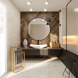 Baltica Design Rino II Gold wieszak na ręczniki 60 cm stojący złoty