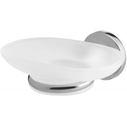 Bisk Ontario mydelniczka chrom/szkło mrożone 00224