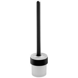 BISK Futura black szczotka toaletowa ścienna szklana-czarna 02958