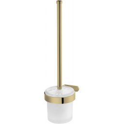 Bisk Nature szczotka toaletowa ścienna szkło/złoty 05911