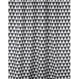 BISK Plain zasłona prysznicowa 180x200 cm biało-czarna 06880