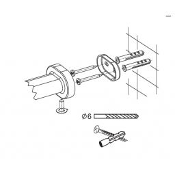 BISK Go wieszak na ręcznik podwójny chrom 07022