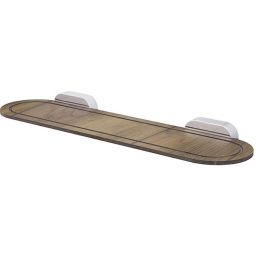 Bisk Bergen półka 45x12,5 cm ścienna chrom/drewno 07056