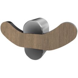 Bisk Bergen wieszak podwójny chrom/drewno 07063