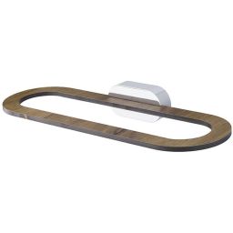 Bisk Bergen wieszak na ręcznik ścienny chrom/drewno 07069