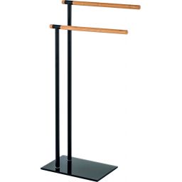 Bisk Umbra stojak na ręczniki drewno/czarny 07985