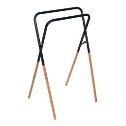 Bisk Umbra Plus stojak na ręczniki czarny/bambus 08160