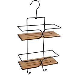 Bisk Umbra półka ścienna czarny/bambus 08166