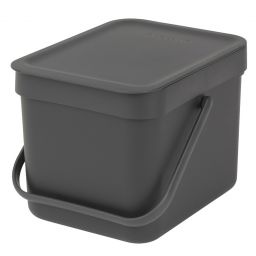 Brabantia Sort & Go kosz na śmieci 6 l szary 109720