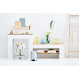 Brabantia NewIcon kosz na śmieci 5 l pedałowy metaliczny szary 112904