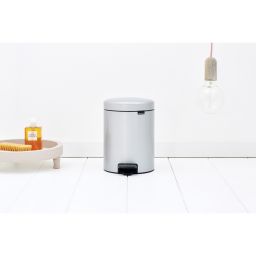 Brabantia NewIcon kosz na śmieci 5 l pedałowy metaliczny szary 112904