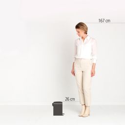 Brabantia NewIcon kosz na śmieci 3 l pedałowy stal mat 113222